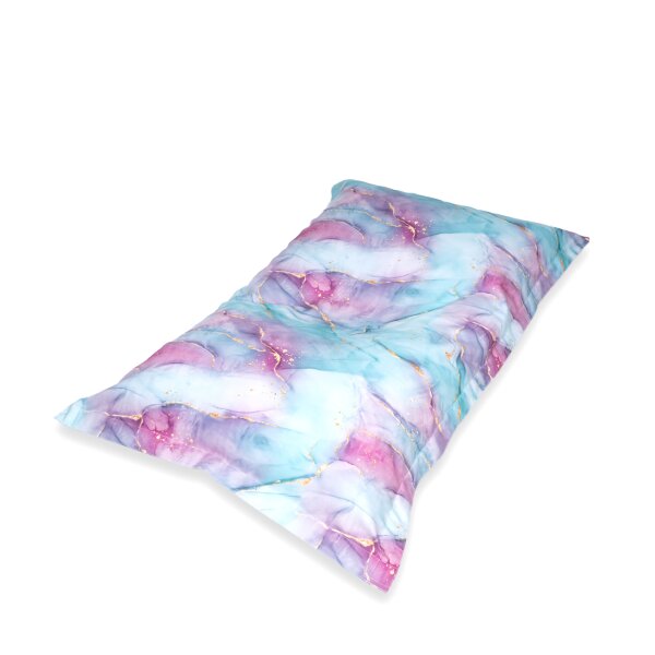 Chillstar Sitzsackbezug Liquid marble Pink Mint für Sitzsack 130 Liter | 90 x 135 cm