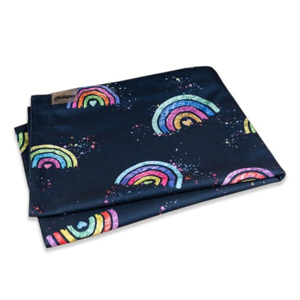 Chillstar Sitzsackbezug Glitter Look Rainbow Navy...