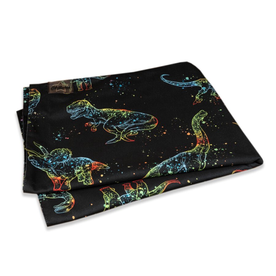 Chillstar Sitzsackbezug Dino Outlines bunt für Sitzsack 130 Liter | 90 x 135 cm