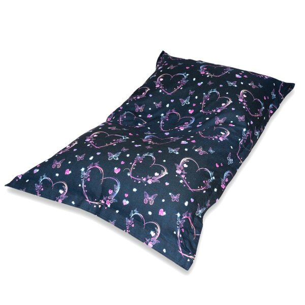 Chillstar bedruckter Sitzsack XXL Glitzerherzen und...